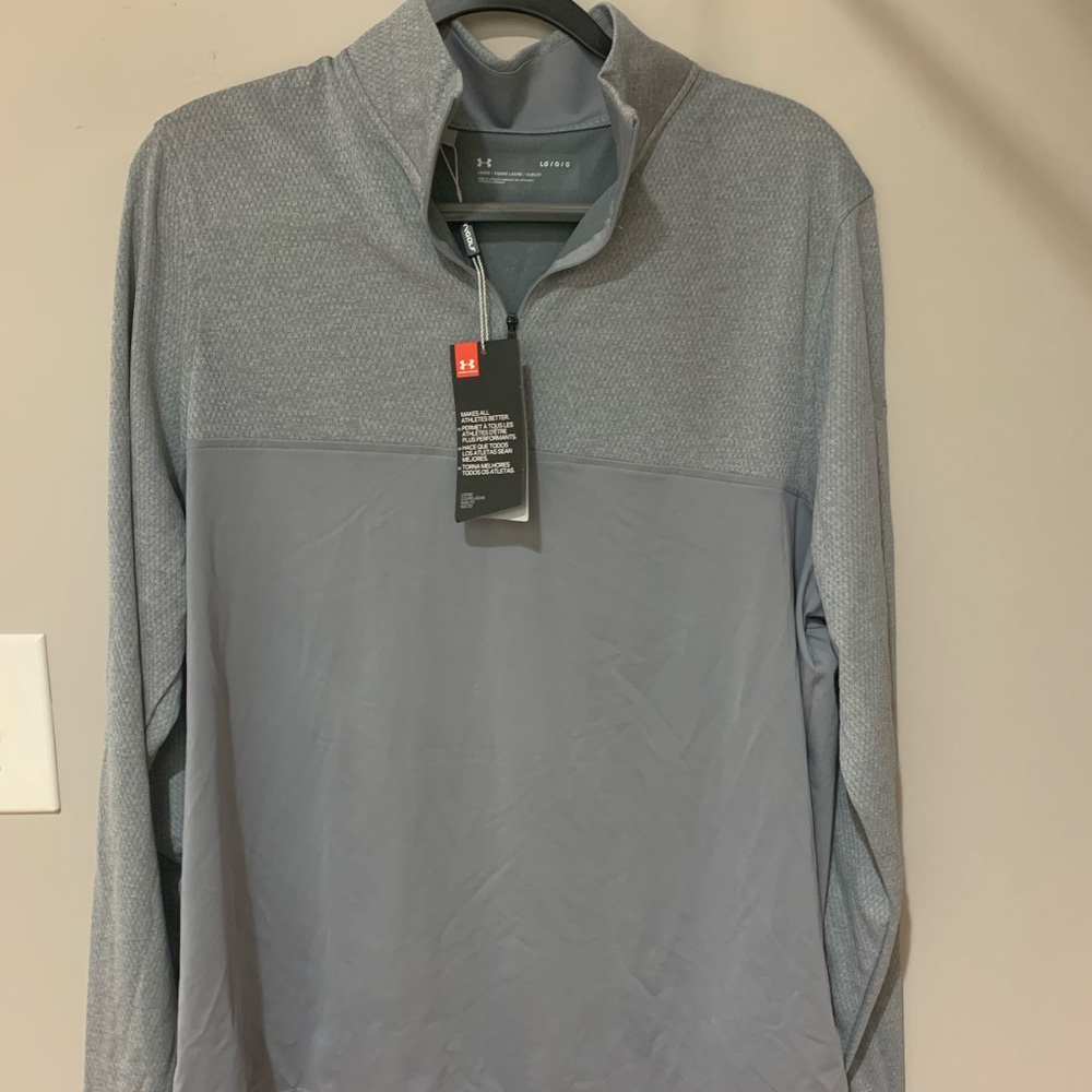 NEW W/ Tags Under Armour 3/4 Zip Grey Large
